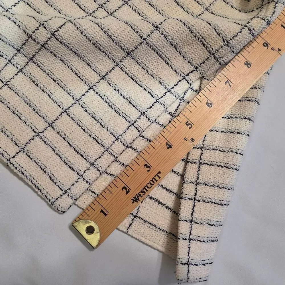 ST. JOHN COLLECTION WOOL TWEED PENCIL SKIRT BLACK WHITE WOMENS SIZE 2 $485 NWT